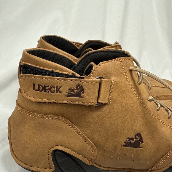 LDECK Suede High Top Shoes Mens Size 41, US 8 Tan Excellent Used Condition - Picture 2 of 10